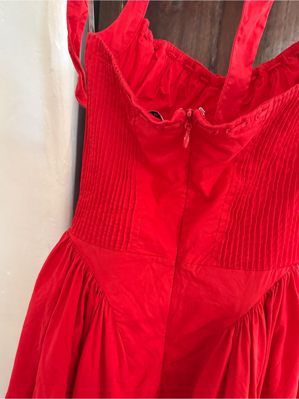House of CB Red Halter Midi Dress with Tie Neck - Picture 7 of 8